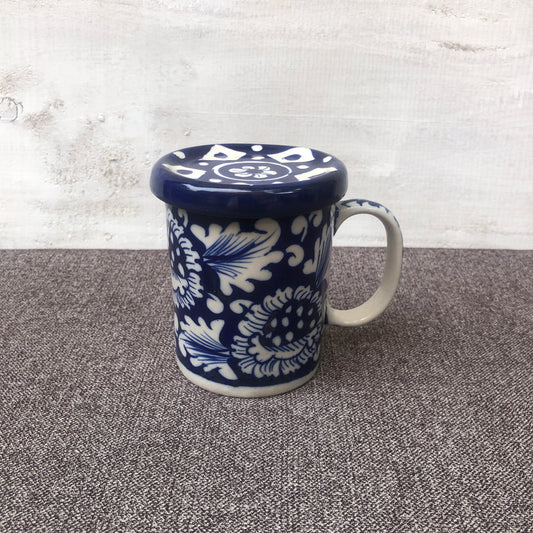 Blue Flower Cover Mug
