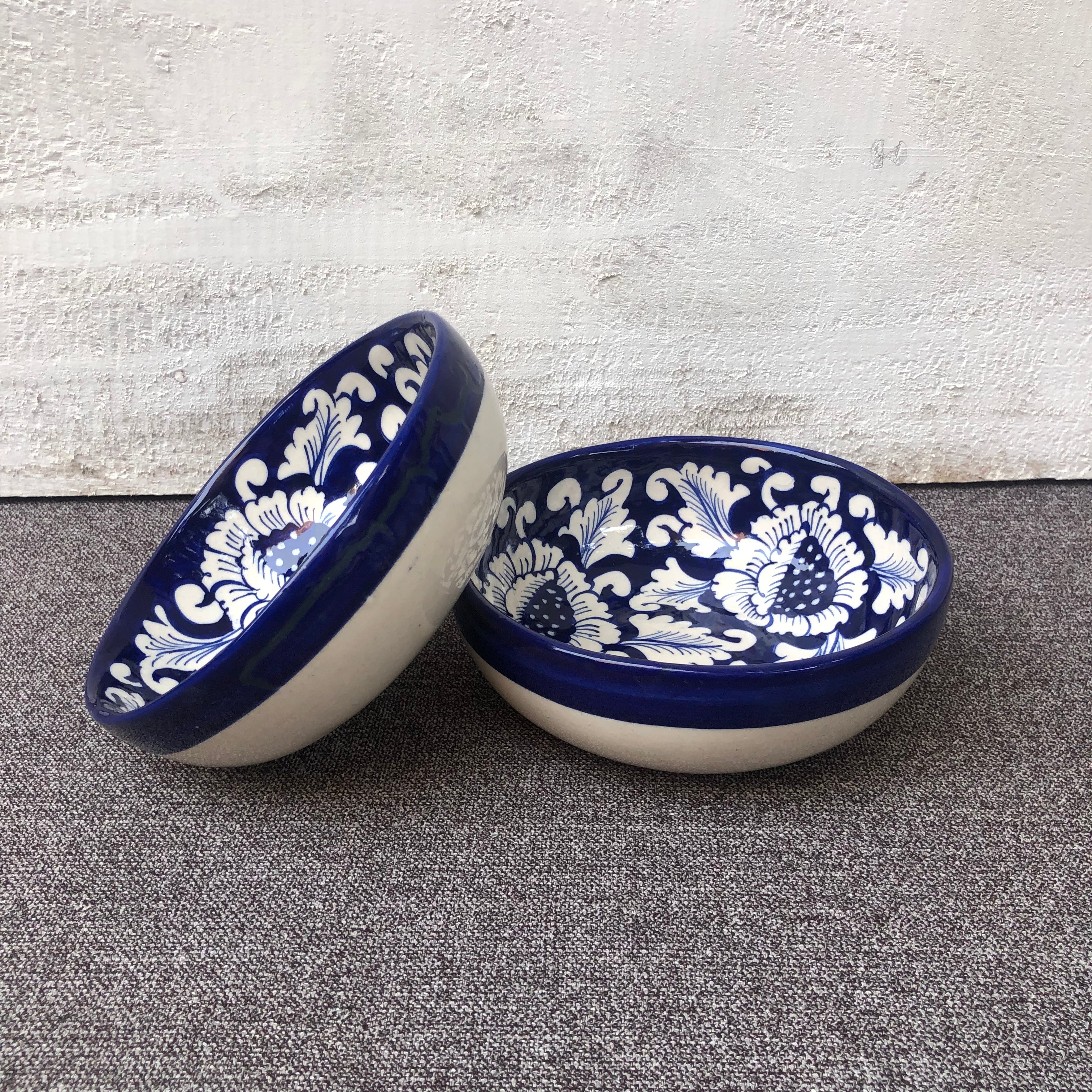 Blue Flower Small Bowl - Set of 2