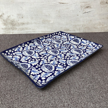 Blue Flower Flat Dish