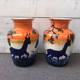 Deer Design Large Vase - Set of 2