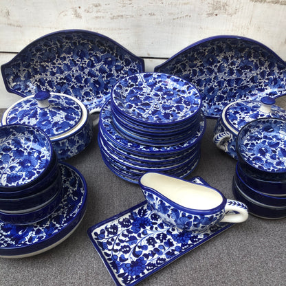 Blue Pattern Dinner Set - 8 Persons Serving