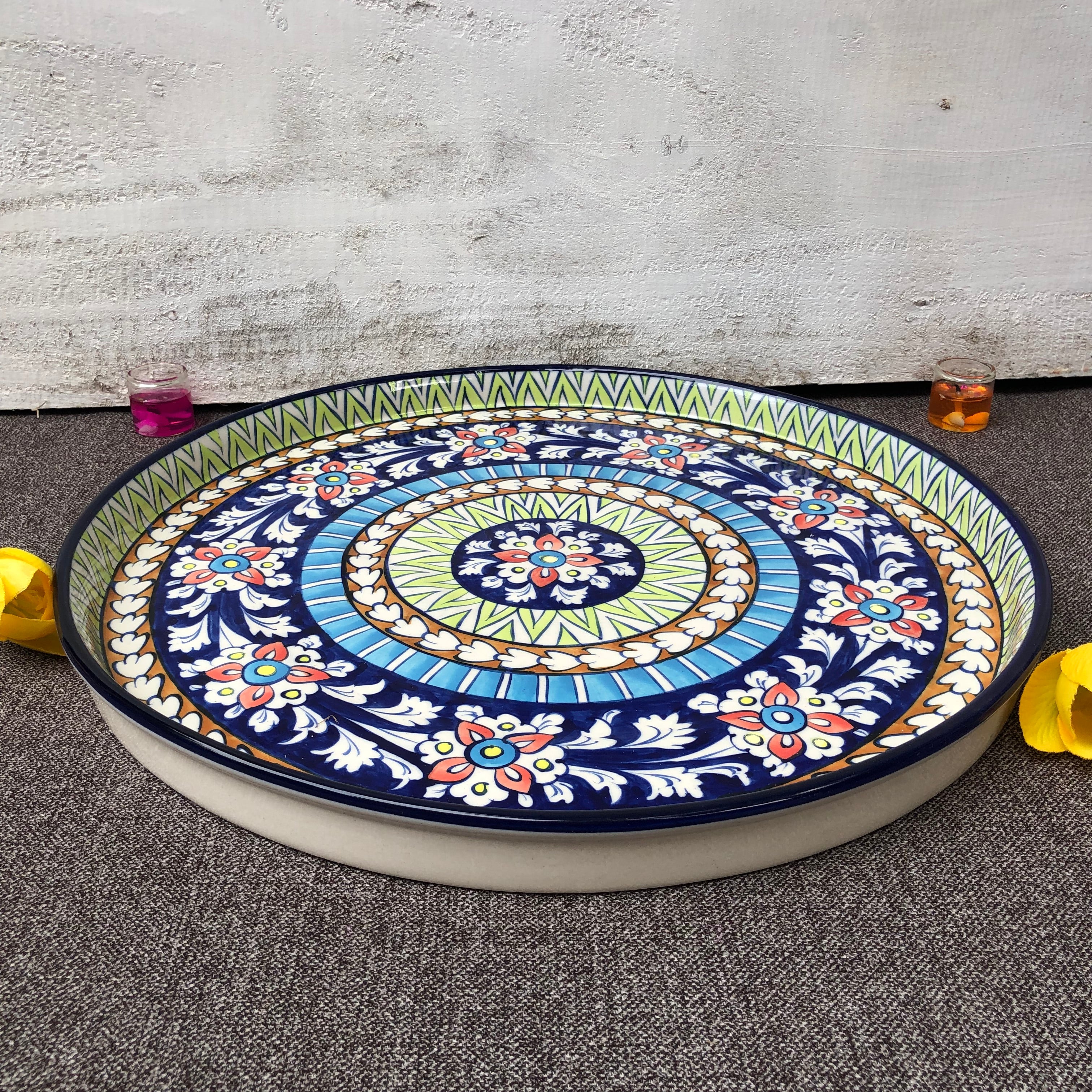 Kashmir Multi Deep Round Platter