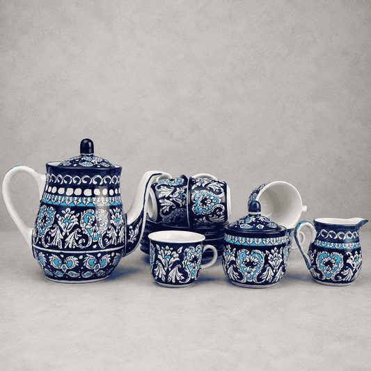 Antique Blue Tea Set