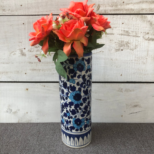 Light Serina Blue Big Cylinder Vase
