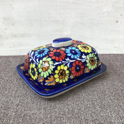 Jungle Flower Butter Dish