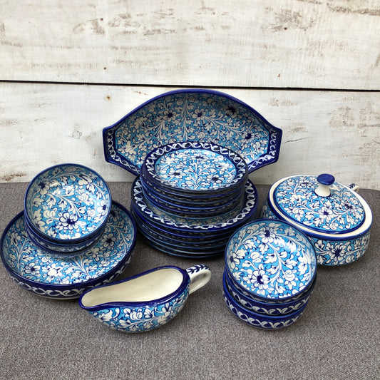 Breeze Blue Dinner Set - 6 Persons Serving