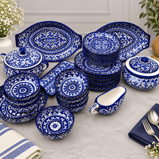 Blue Felicity Dinner Set - 8 Persons Serving
