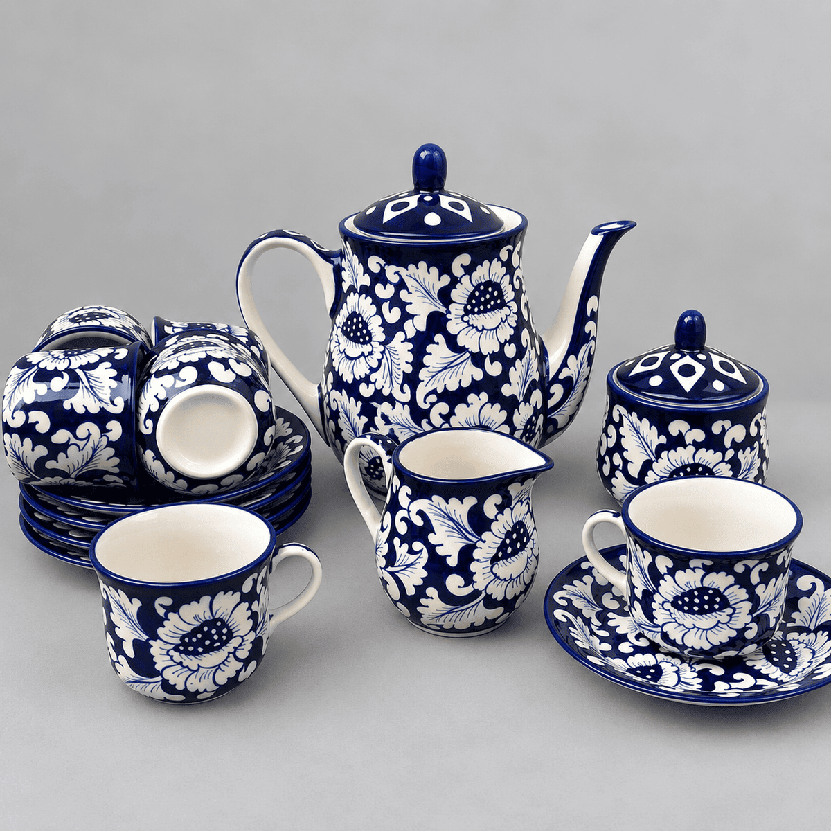 Blue Flower Tea Set