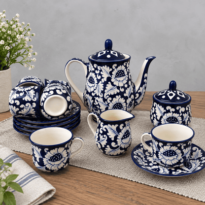 Blue Flower Tea Set