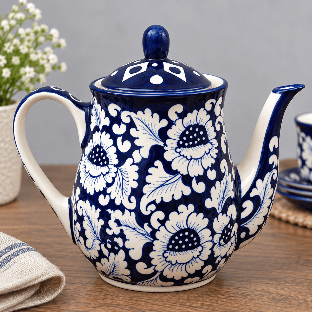 Blue Flower Tea Set