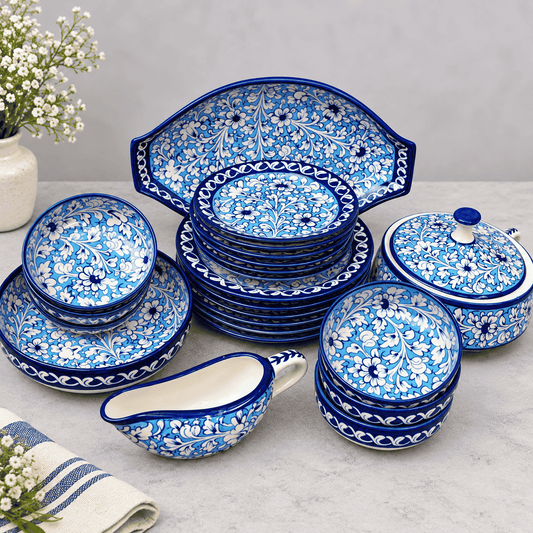 Breeze Blue Dinner Set - 6 Persons Serving