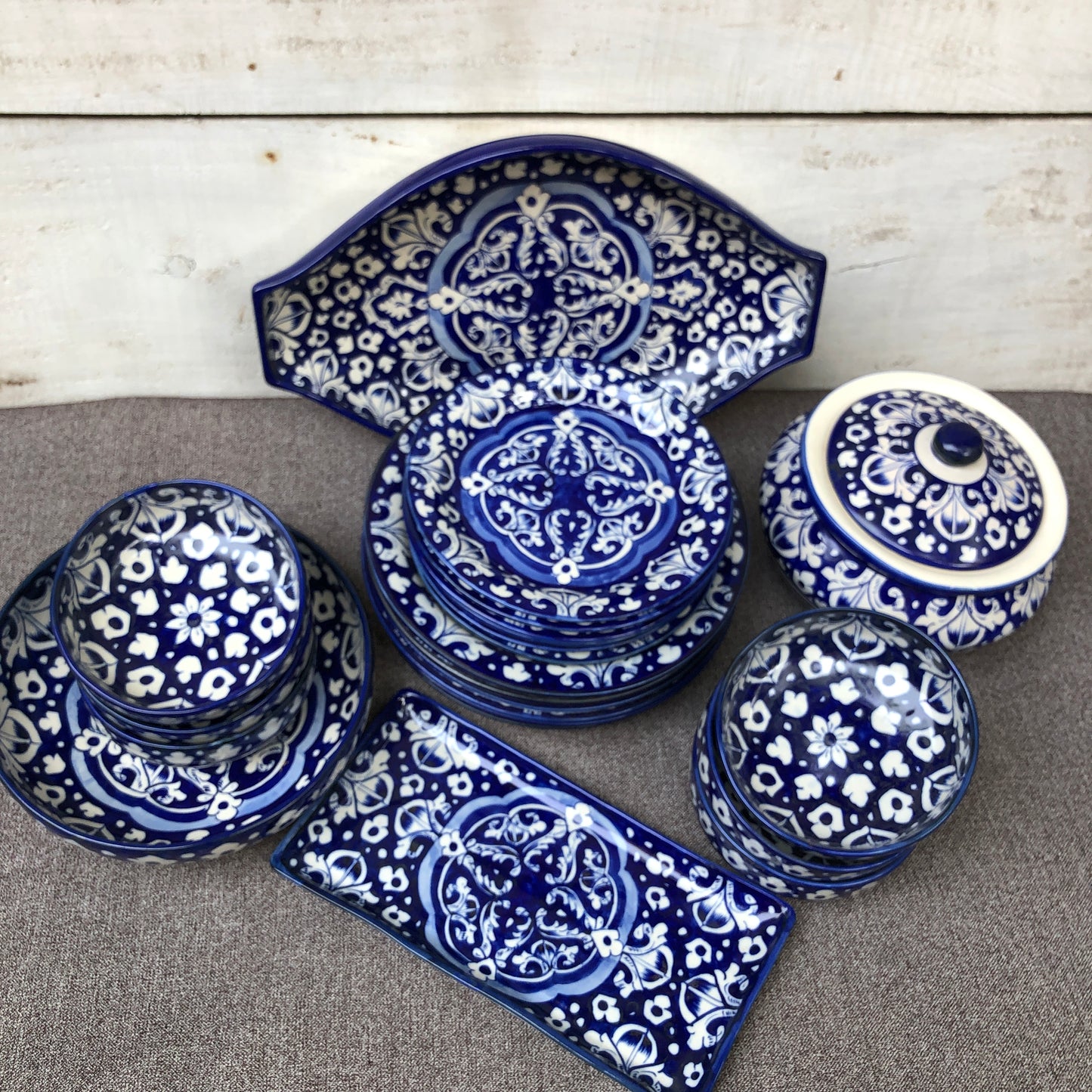 Blue Celico Dinner Set - 6 Persons Serving