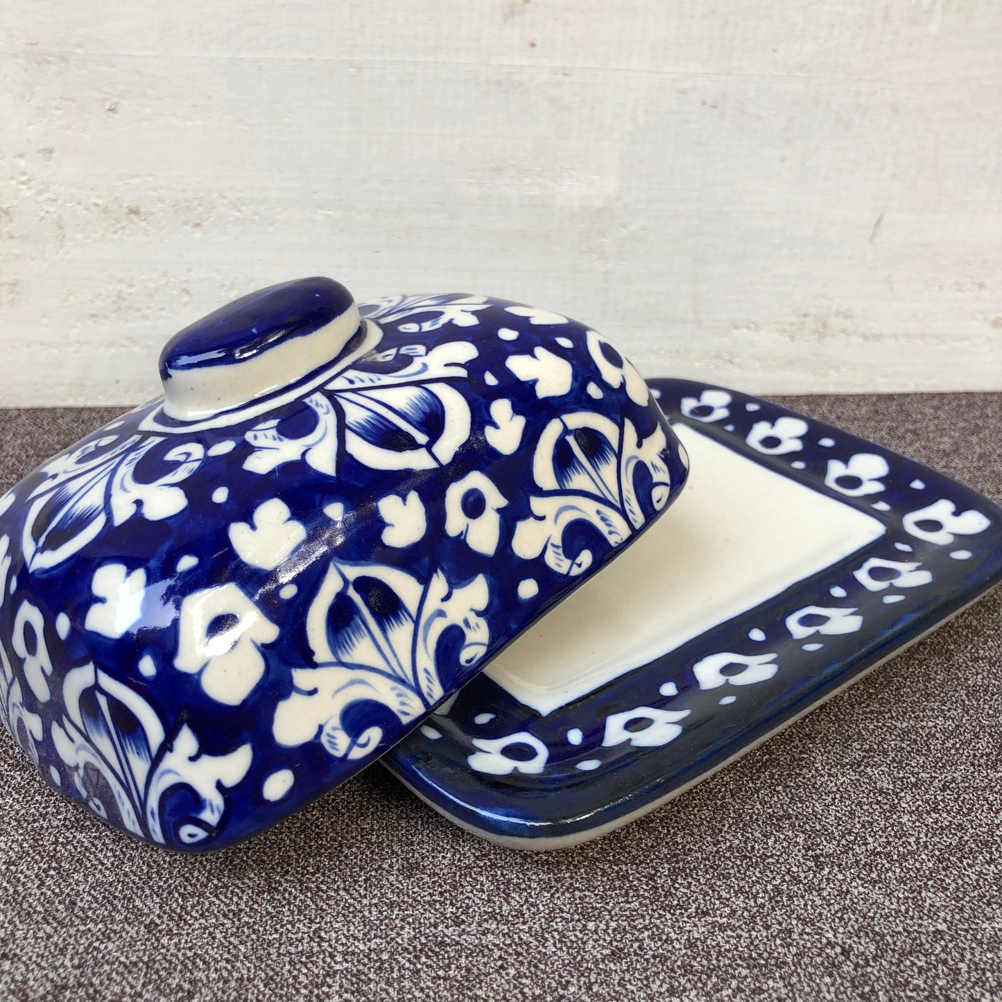 Blue Celico Butter Dish