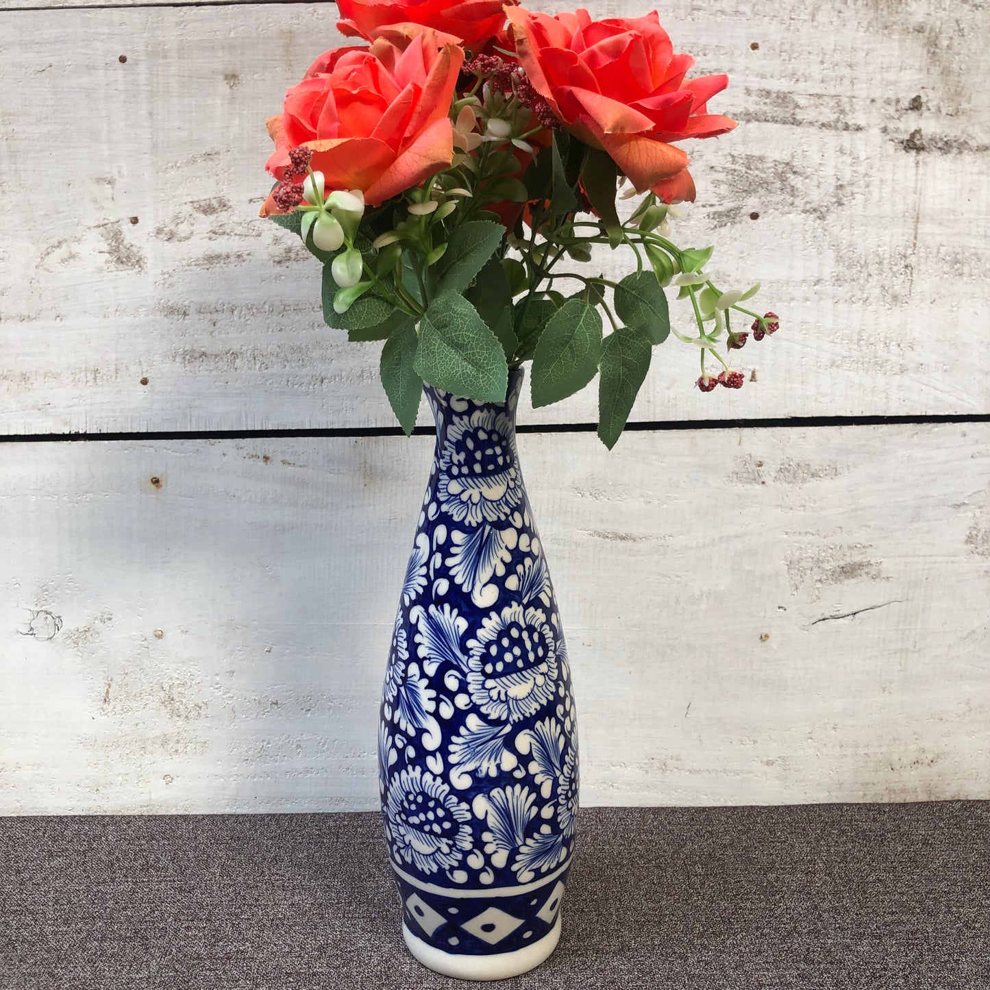 Blue Flower Long Vase