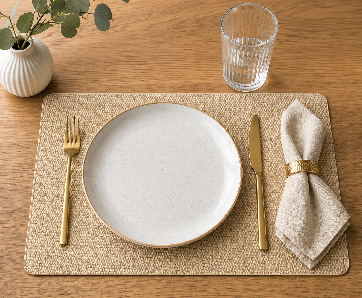 Light Brown Woven Placemat Set of 6