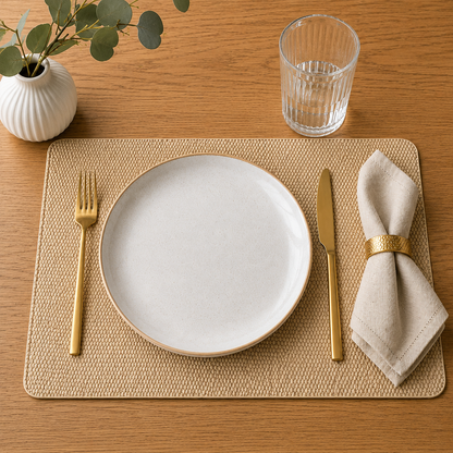 Light Brown Woven Placemat Set of 6