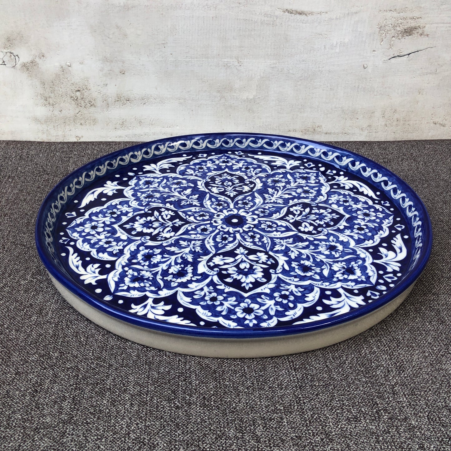 Antique Design Deep Pizza Platter