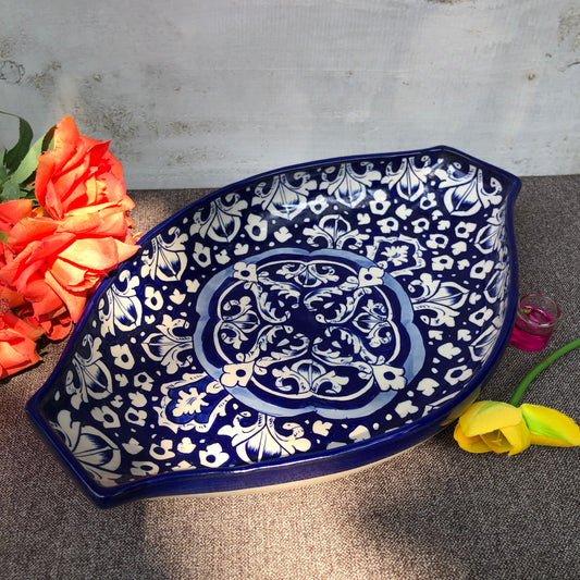 Blue Celico New Oval Dish