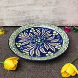 Green Flower Dinner Plate