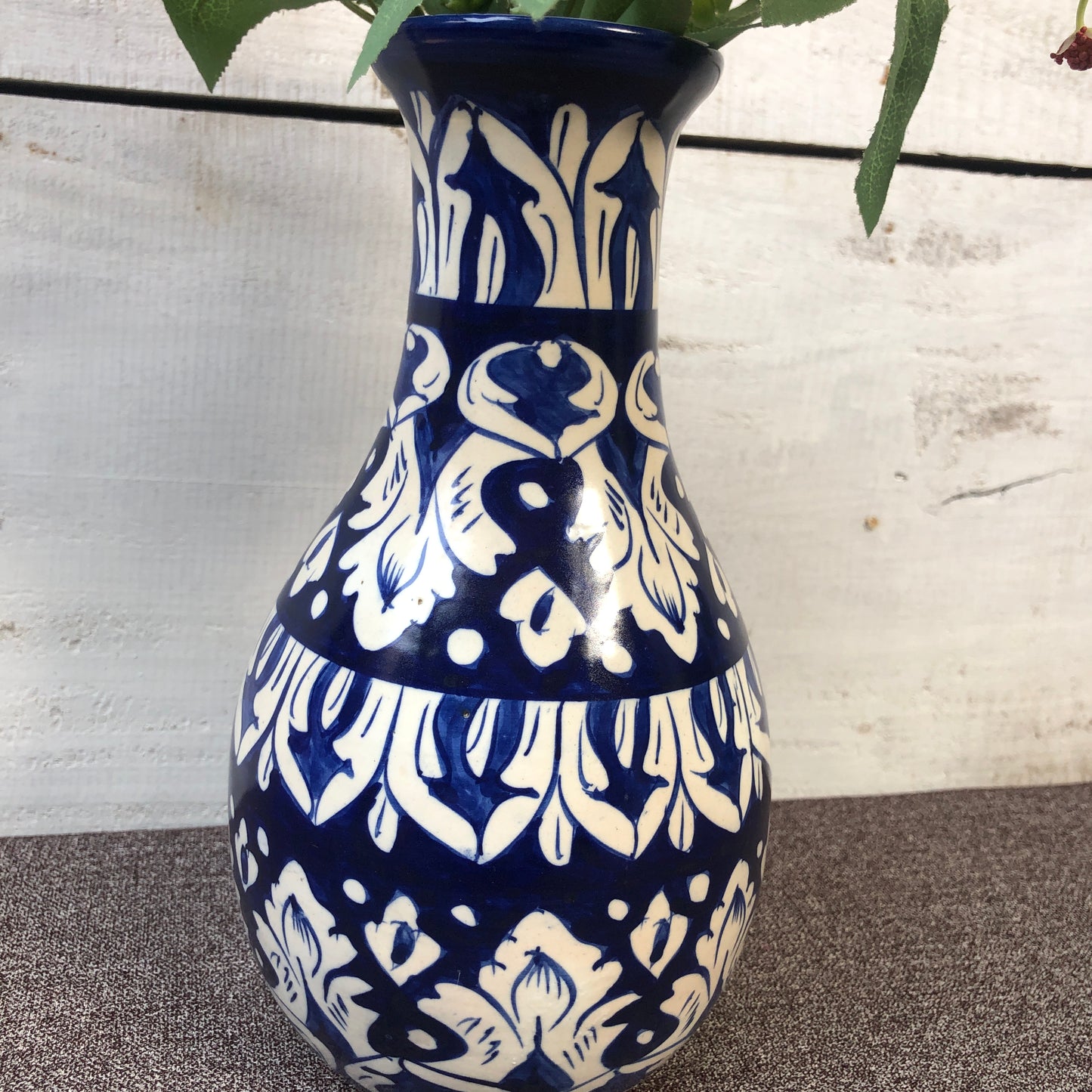 Blue Heart Vase