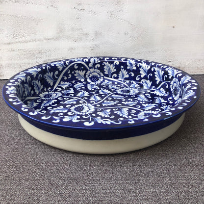 Blue Flower Big Fruit Bowl