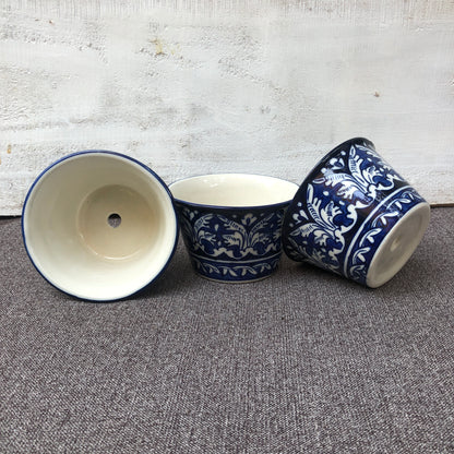 Blue Felicity Mini Planter - Set of 3