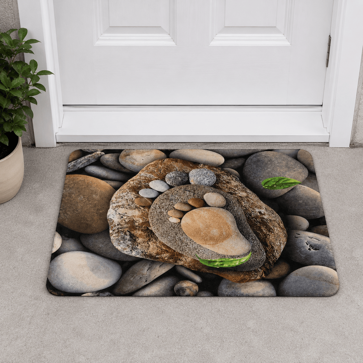 Elegant Floral Door Mat