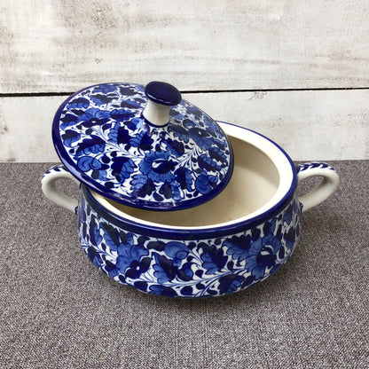 Blue Pattern Cover Pot