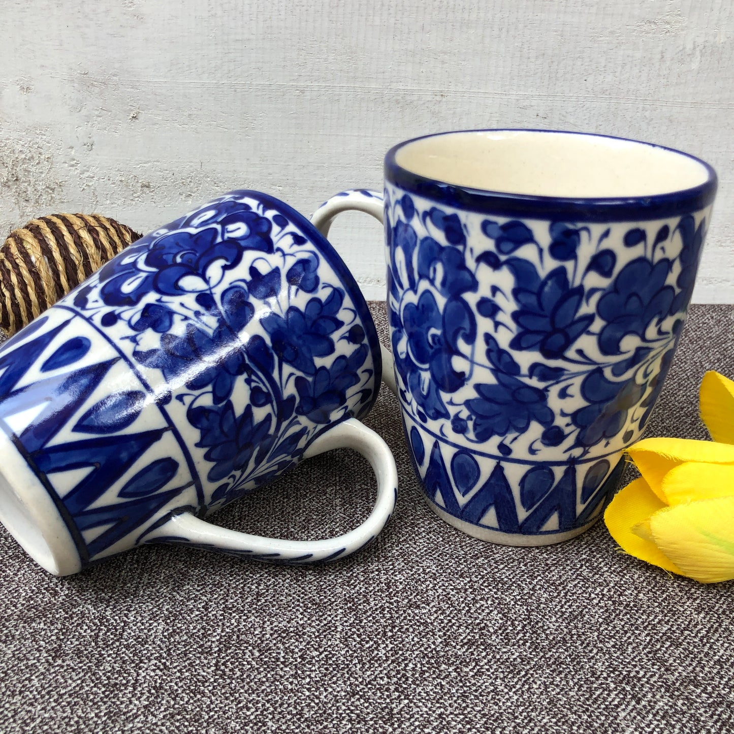 Serina Blue Large Mug - Set of 2
