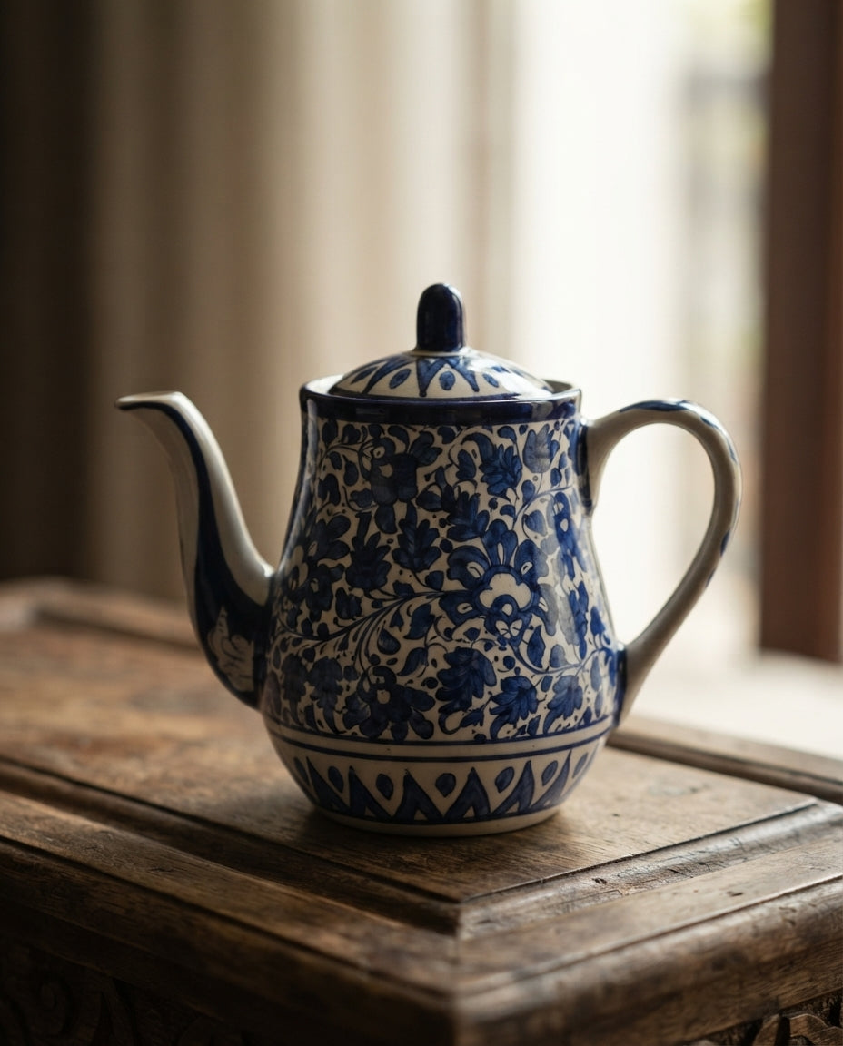 Serina Blue Tea Set( 6 cups)