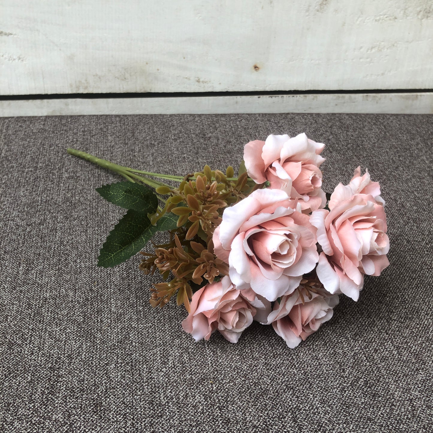 Blush Rose Artificial Flower Bunch