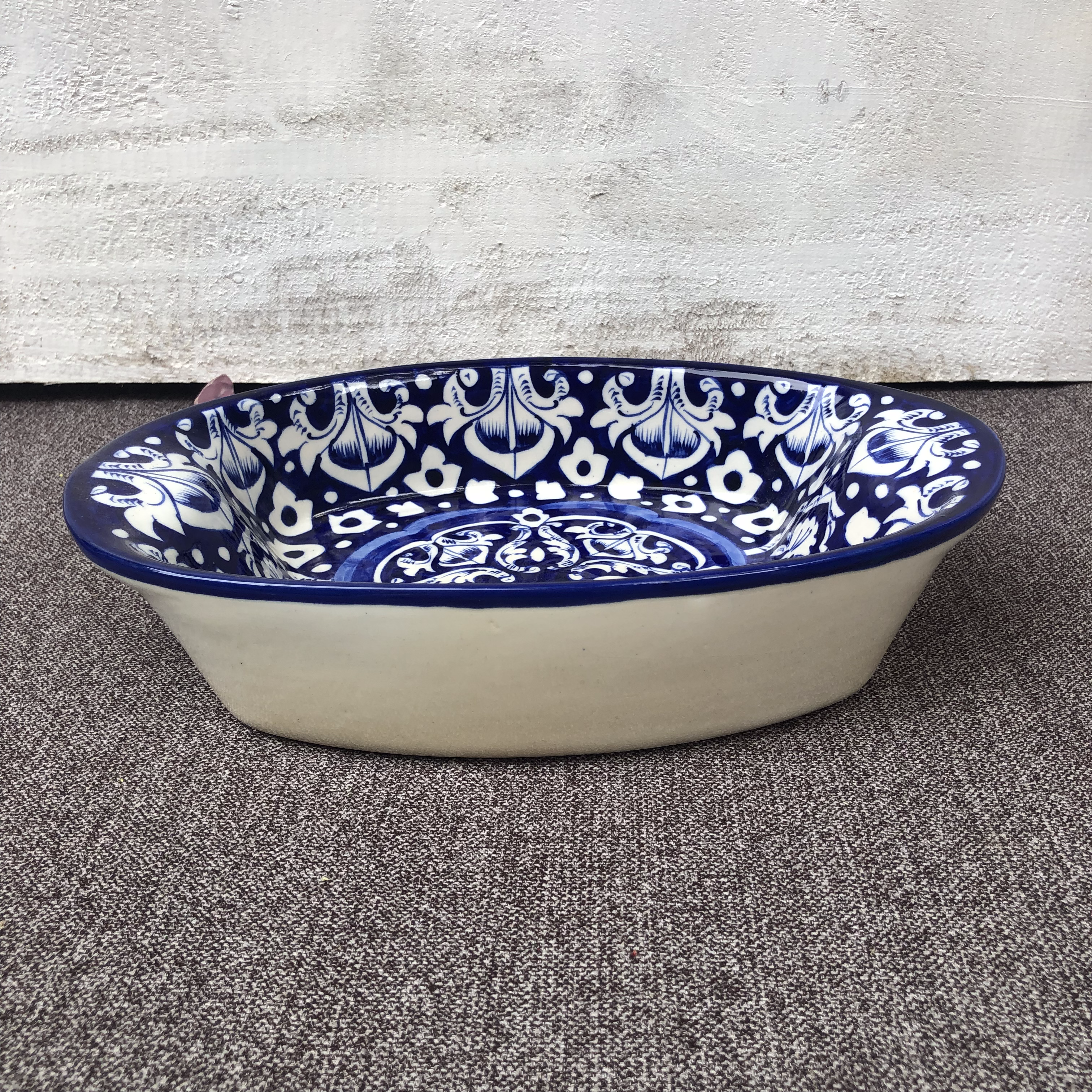 Blue Celico New Small Oval Dish-B Pair
