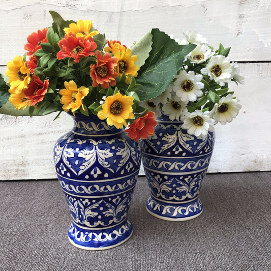 Blue Felicity Med Flower Vase - Set of 2