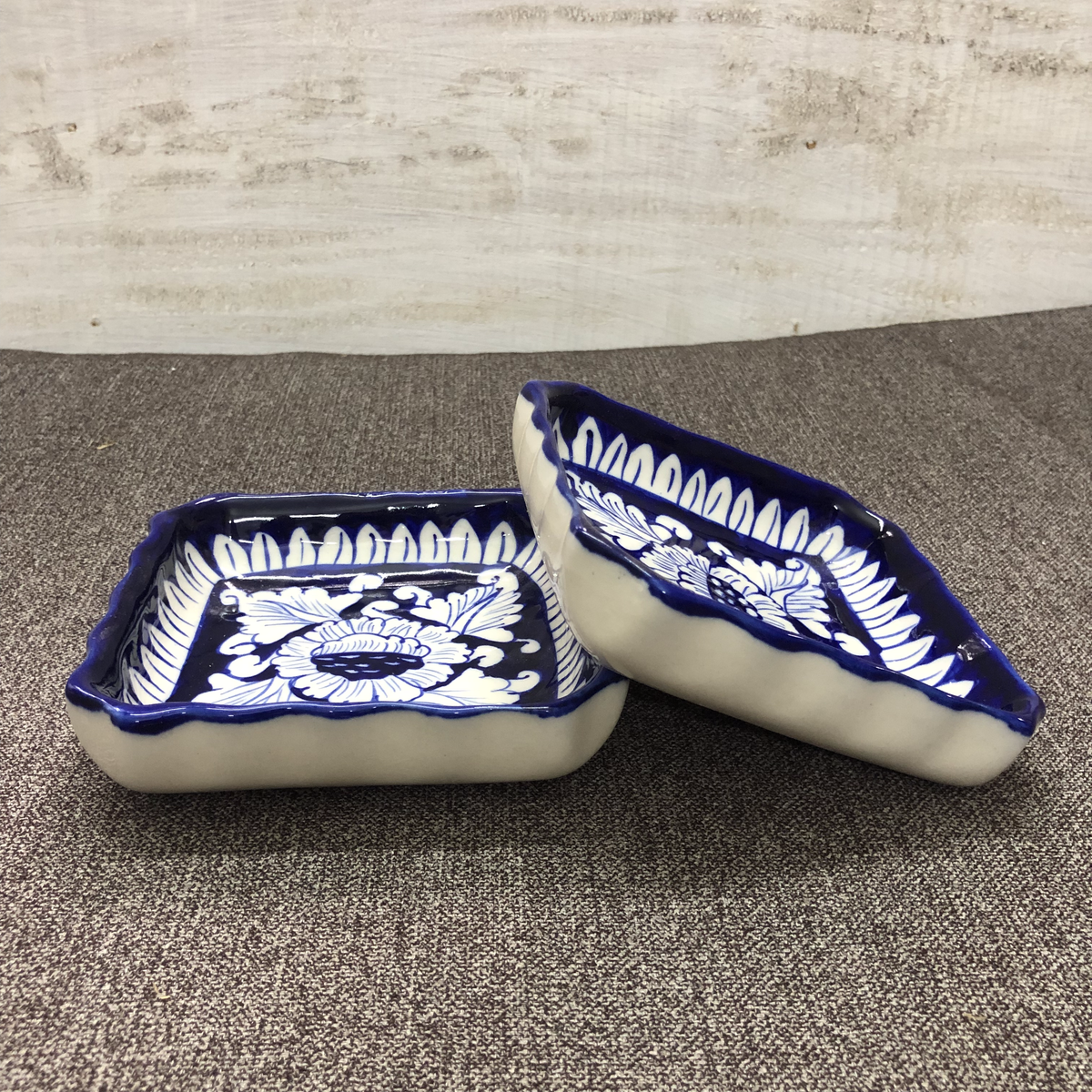 Blue Flower Small Dish set of 2