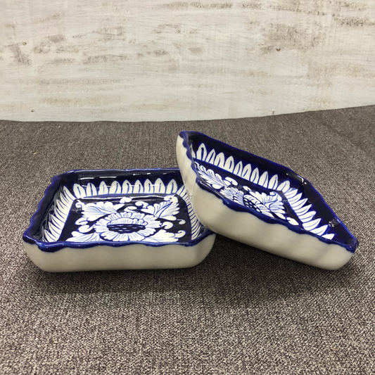 Blue Flower Small Dish set of 2