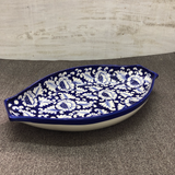 Blue Flower Oval Dish