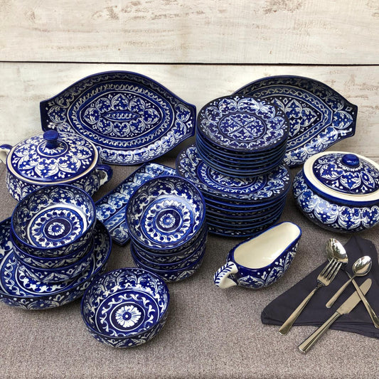 Blue Felicity Dinner Set - 8 Persons Serving