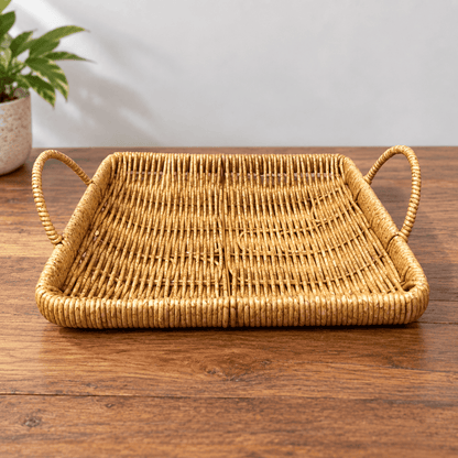 Square Rattan Serving Basket
