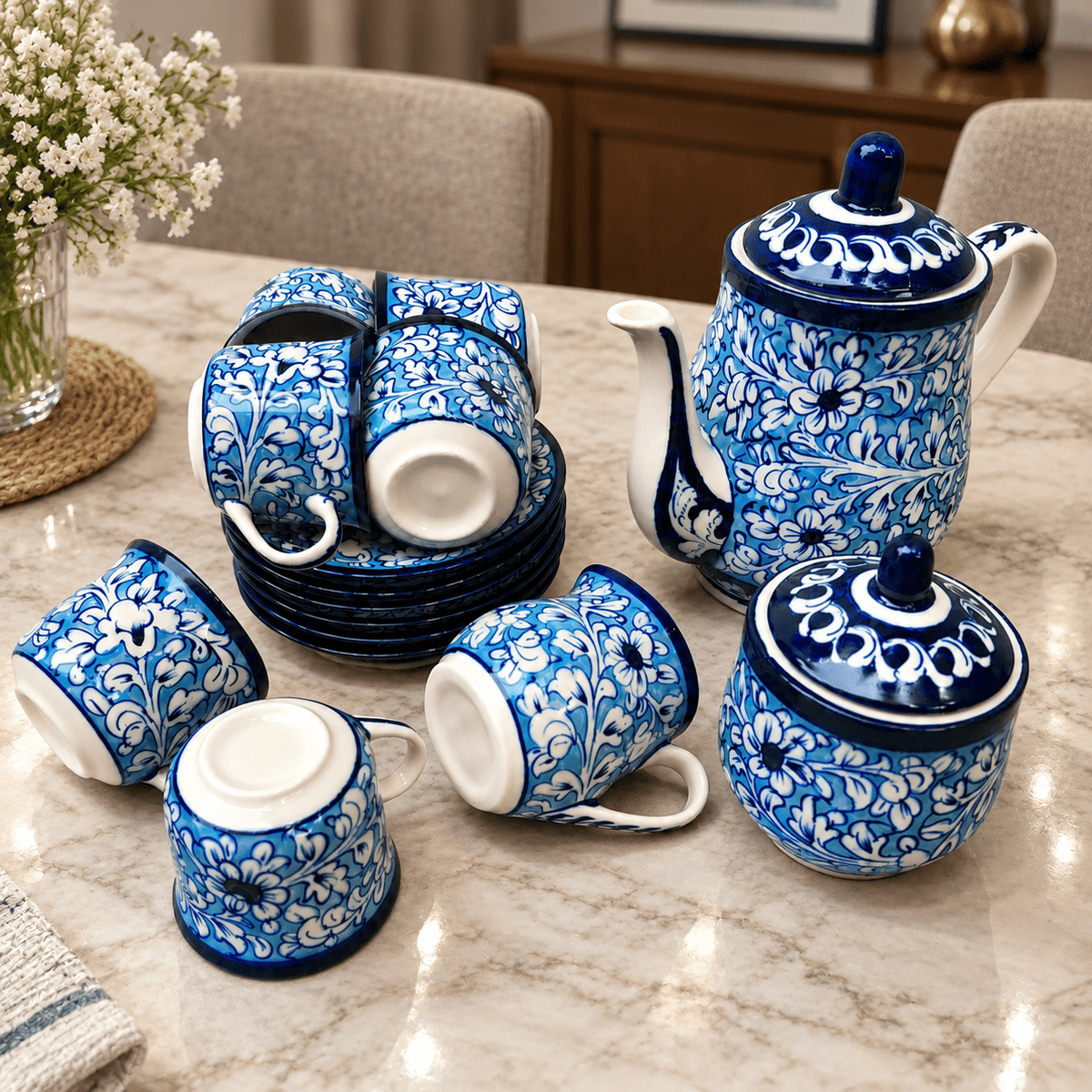Breeze Blue Tea Set