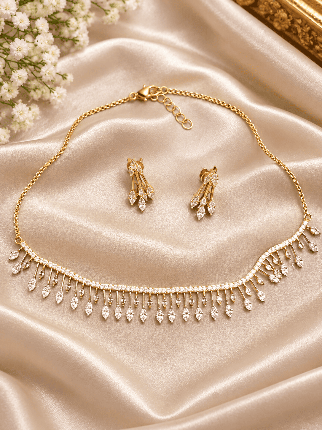 Golden Silver Royal Jewelry Set