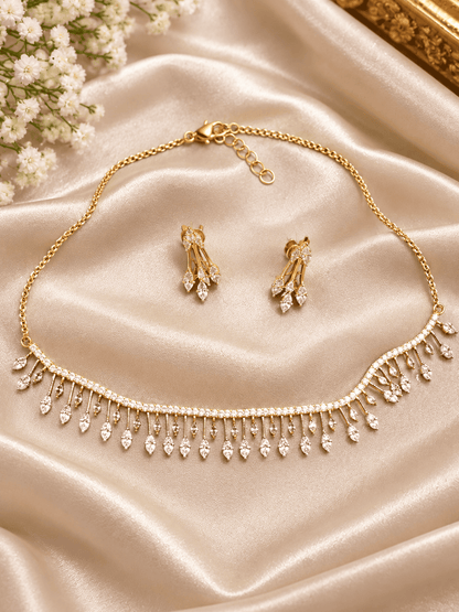 Golden Silver Royal Jewelry Set