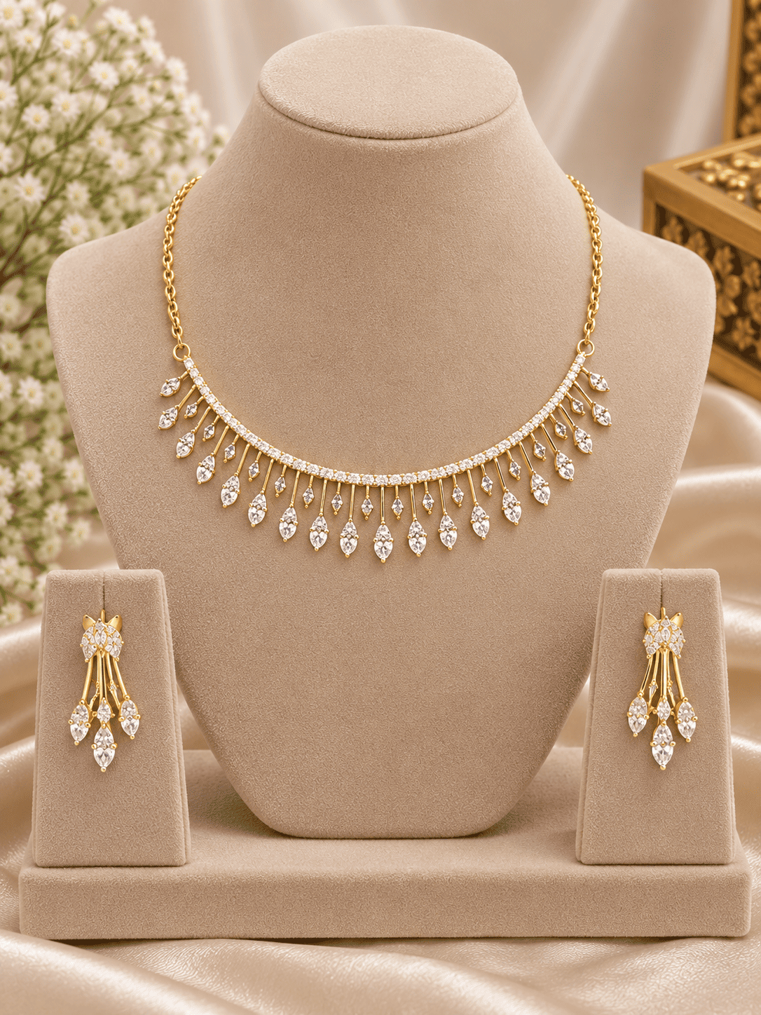 Golden Silver Royal Jewelry Set