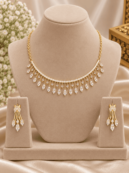 Golden Silver Royal Jewelry Set
