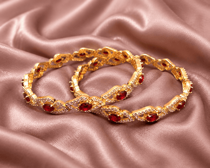 Golden Maroon Bangle