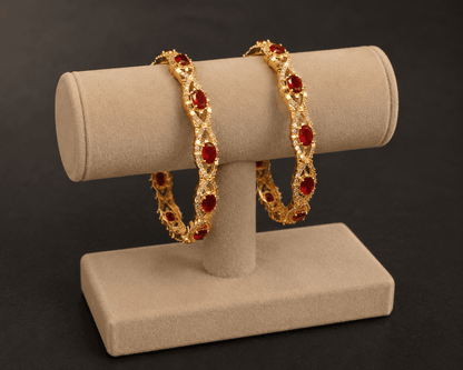 Golden Maroon Bangle