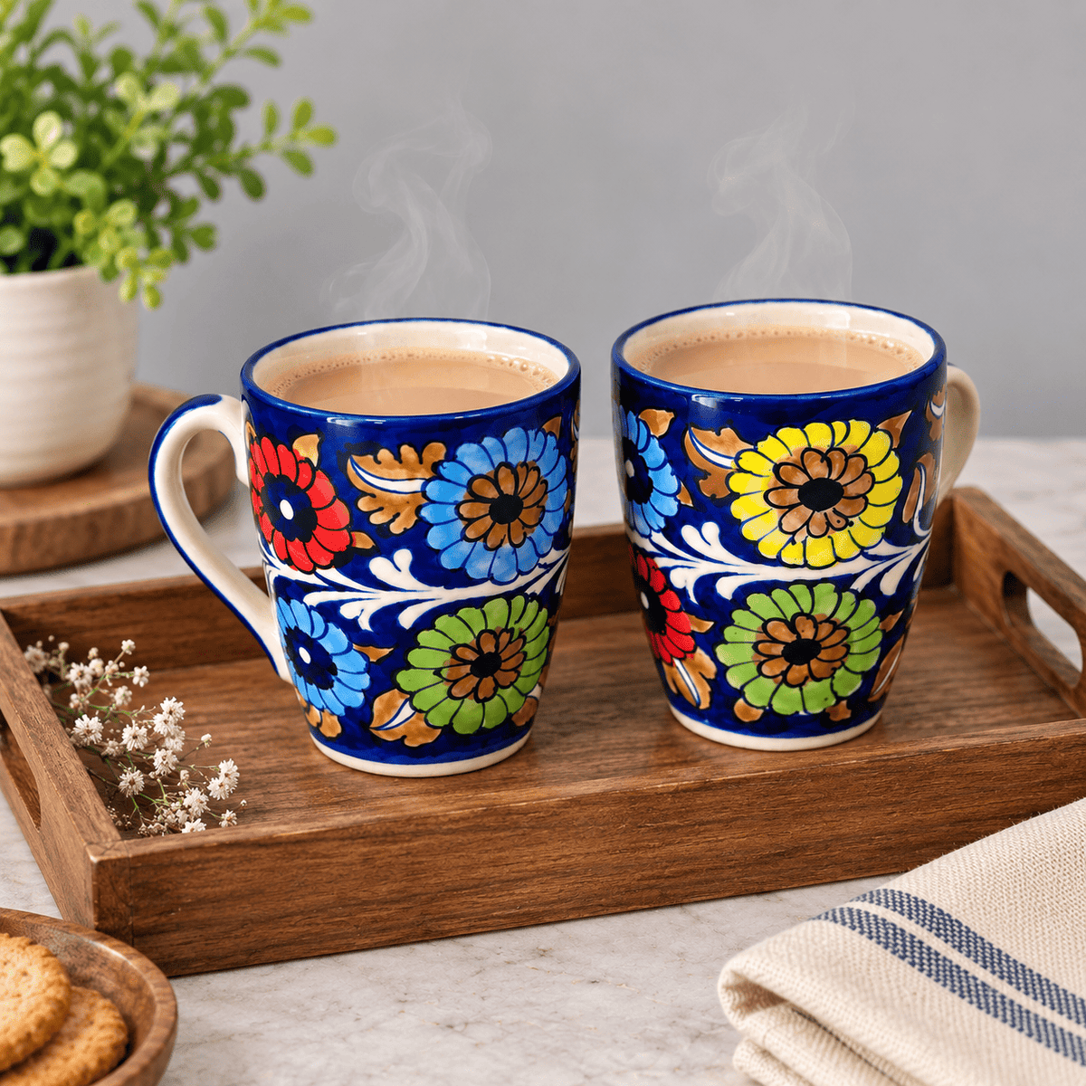 Jungle Flower Large Mug - Set of 2