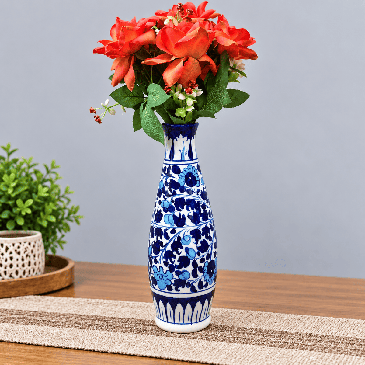 Light Serina Blue Long vase