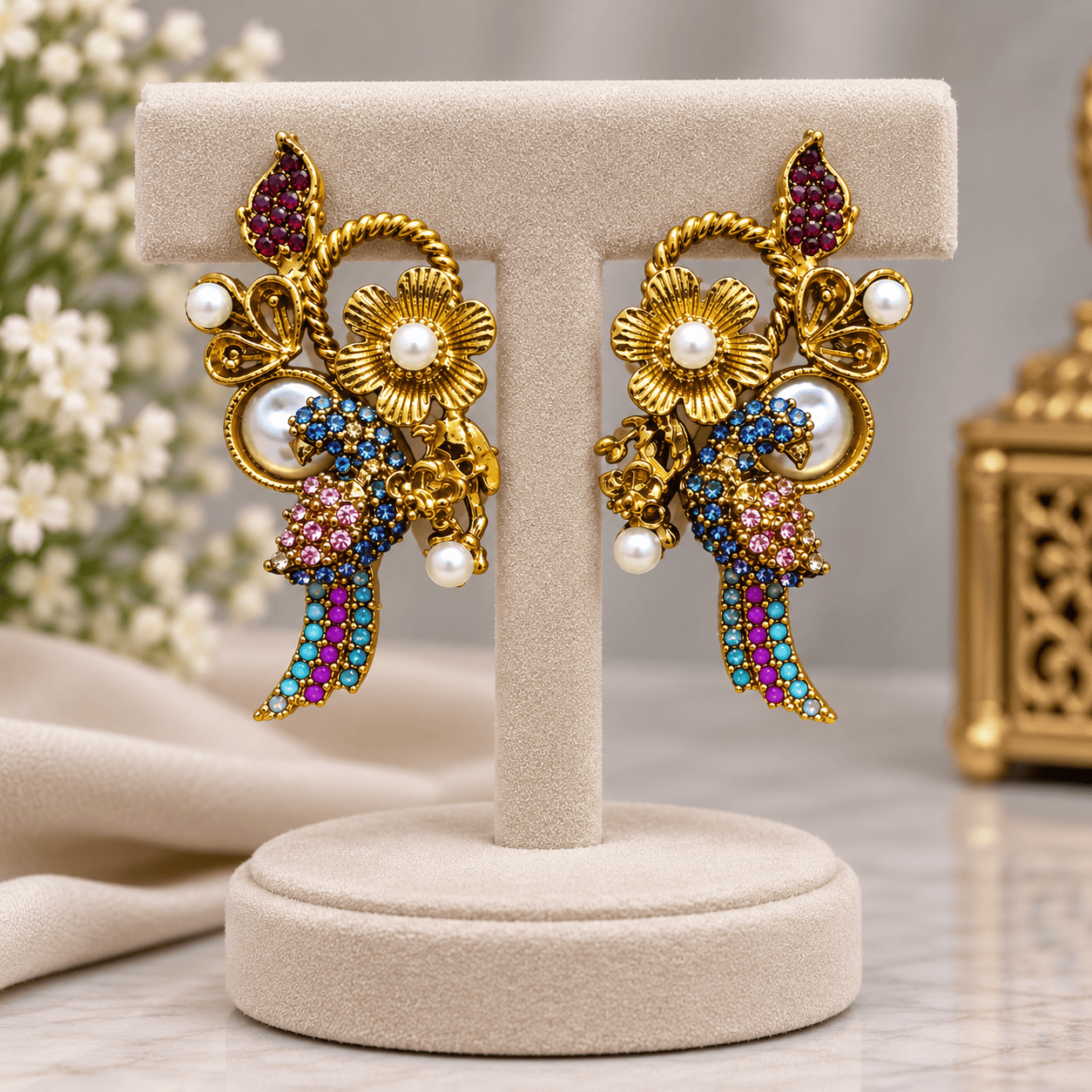Multi-Color Turkish Drop Earrings