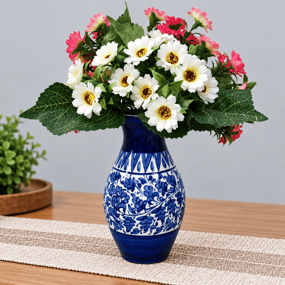 Serina Blue Flower Vase