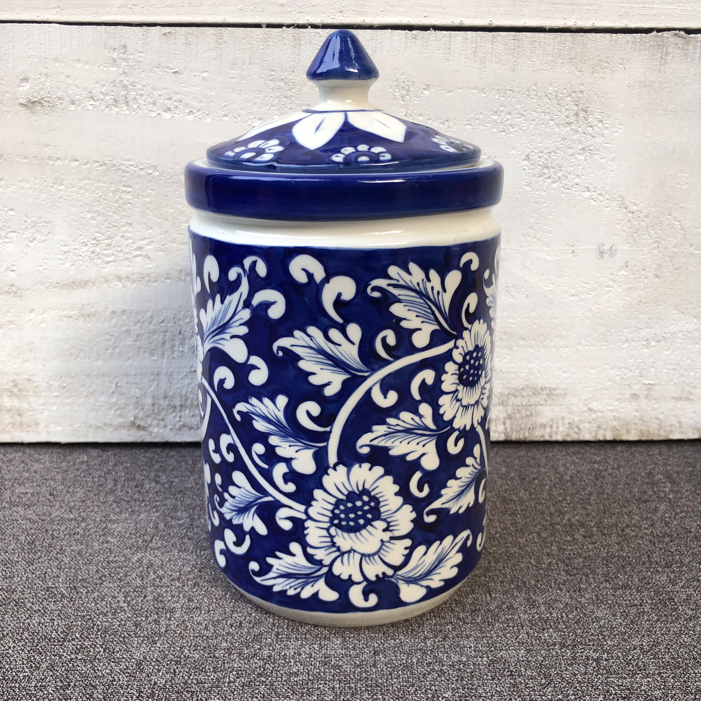 Blue Flower Large Jar